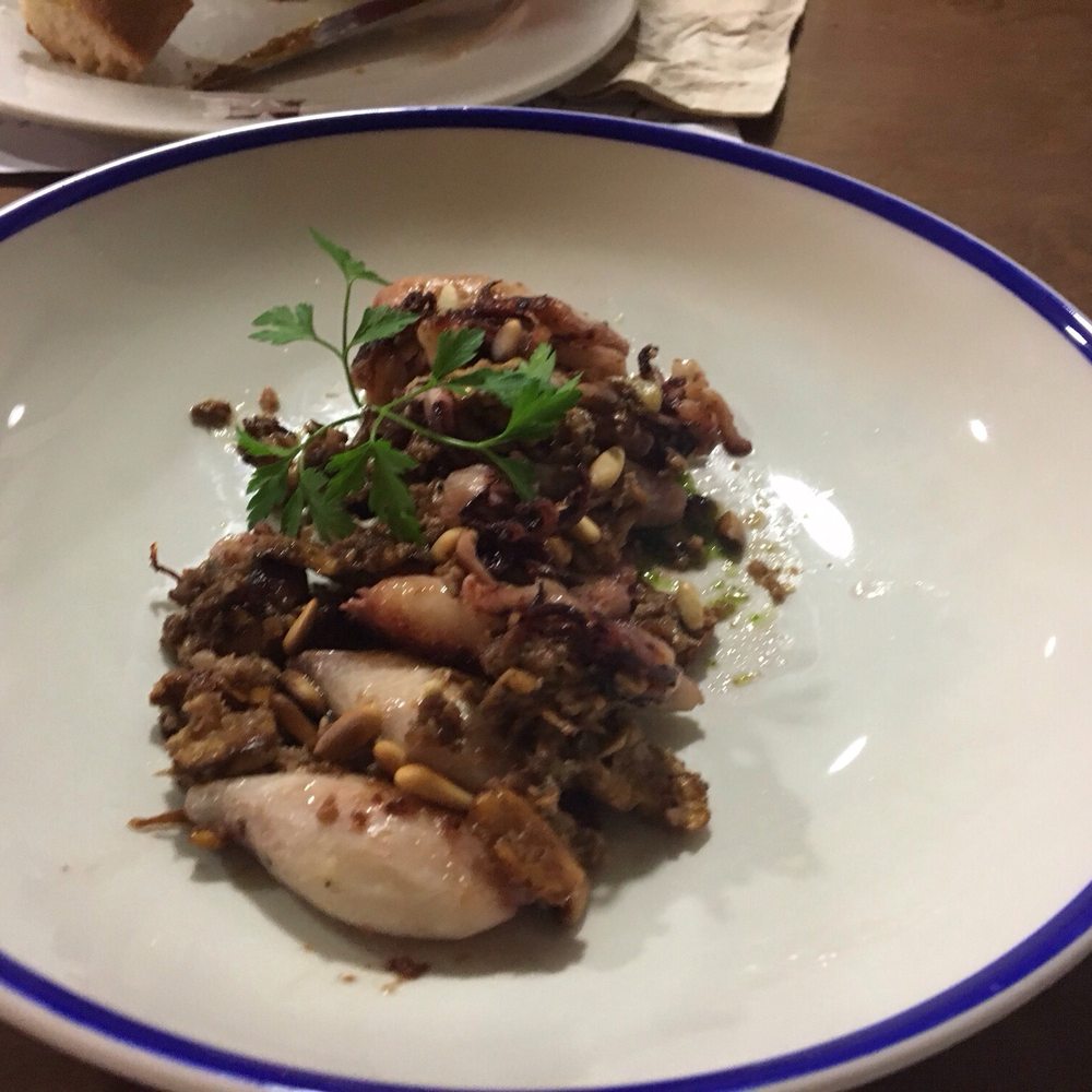 Maitea - Grilled calamari w Chantelle mushroom and pine nuts - Spanish Near Me - Barcelona, B