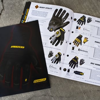 Craft o Graph - Line sheet for Ironclad Gloves - Graphic Design Near Me