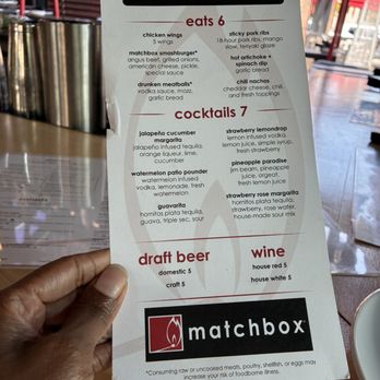 Matchbox - One Loudoun - Happy Hour Menu - New American Near Me - Ashburn, Virginia