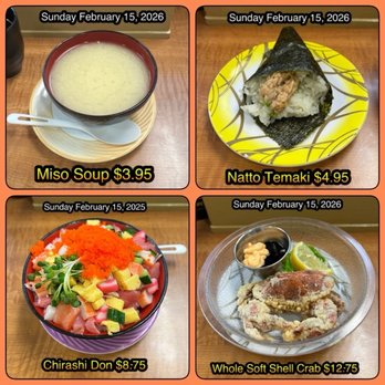 KuruKuru Sushi - Lunch! Sunday February 15, 2026 - Sushi Bars Near Me - Honolulu, Hawaii