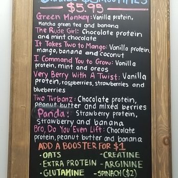 Training Day Cafe - Smoothie menu : Feb 2020 - Health Markets Near Me - Surrey, British Columbia