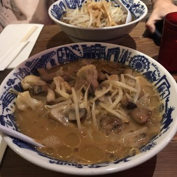 Nakamura - Truffle miso ramen (front) and shoyu ramen (back) - Ramen Near Me - New York, New York Nakamura - Truffle miso ramen (front) and shoyu ramen (back) - Ramen Near Me - New York, New York