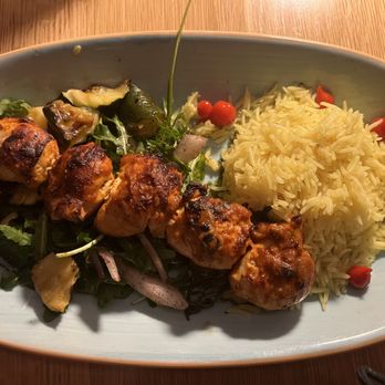 Darna Mediterranean Eatery - Saffron Chicken Kebob - Mediterranean Near Me - Plano, Texas