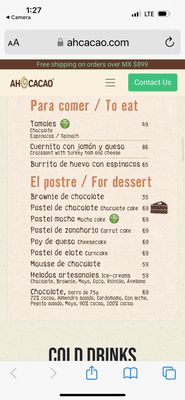 Menu photo 5 Ah Cacao Playa del Carmen, ROO