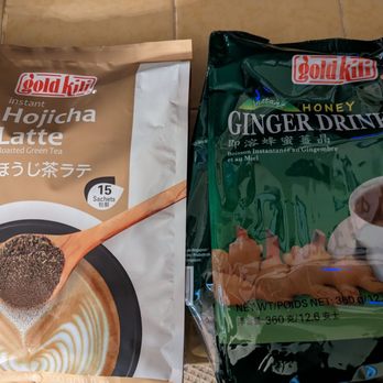 LAX-C - L-R: Hojicha latte tea, $7.99. Honey Ginger Tea, $4.25 - International Grocery Near Me - Los Angeles, California
