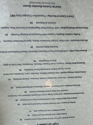 Menu photo 1 Louie's Backyard Key West, FL