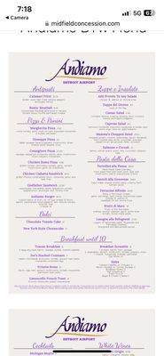 Menu photo 4 Andiamo Gate A-30 Romulus, MI