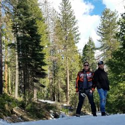 The Shadow of the Giants - Scott and Isaac on the trail