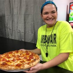 Our amazing Kitchen Manager and the best pizza in Ardmore!