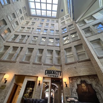 The Crockett Hotel - The hotel restaurant plus the inside of the hotel. - Hotels Near Me - San Antonio, Texas