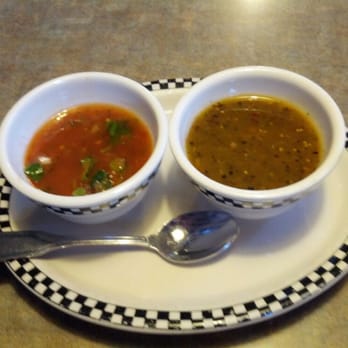 Casa Jimenez - Salsa on the left, very fresh. On the right, nice and spicy. - Mexican Near Me - Barstow, California Casa Jimenez - Salsa on the left, very fresh. On the right, nice and spicy. - Mexican Near Me - Barstow, California