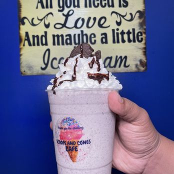 Scoops & Cones Cafe - Cookies and cream shake - Desserts Near Me - Wantagh, New York