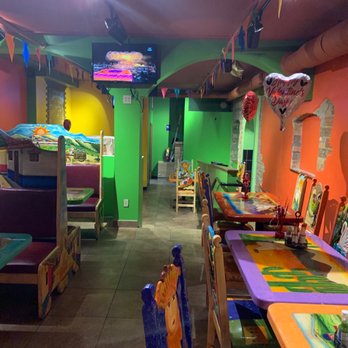 Vallartas Mexican Grill - brightly colored tables and booths - Mexican Near Me - Park Rapids, Minnesota