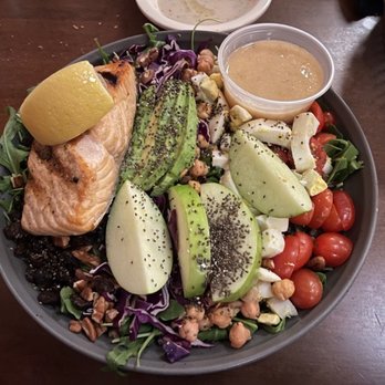Center Square Grill - CSG Power Salad with Salmon - New American Near Me - East Longmeadow, Massachusetts