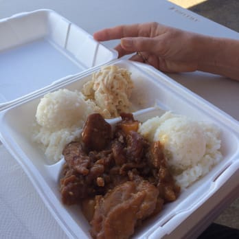 Pono Market - Pineapple chicken and potato Mac salad. - Hawaiian Near Me - Kapaa, Hawaii Pono Market - Pineapple chicken and potato Mac salad. - Hawaiian Near Me - Kapaa, Hawaii
