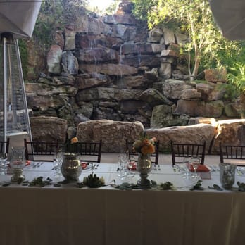 Pala Mesa Resort - Waterfall backdrop for head table - Golf Near Me - Fallbrook, California
