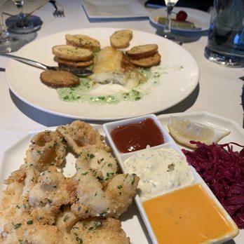 Shadowbrook - Calamari and Baked Brie w/jalapeño jelly. So good! - American Near Me - Capitola, California Shadowbrook - Calamari and Baked Brie w/jalapeño jelly. So good! - American Near Me - Capitola, California