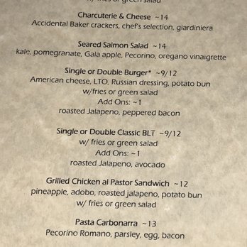 Bar Virgile - Lunch menu - Bars Near Me - Durham, North Carolina