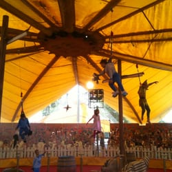 Fiabilandia - Peter Pan & friends "flying" under the tent during the Captain Hook Show