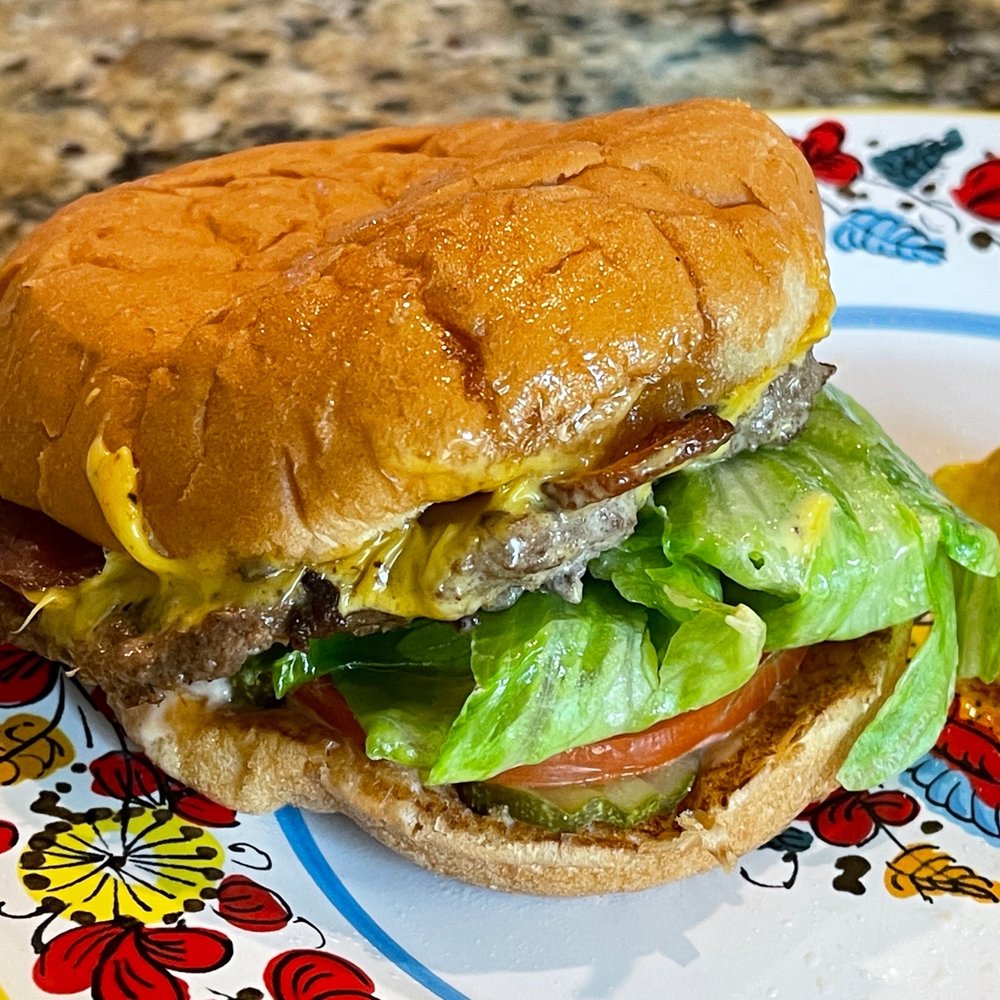 P. Terry's Burger Stand - Shown: Bacon Cheesebuger. Not Shown: The Missing Fries I Paid For But Did Not Receive - Fast Food Near Me - Georgetown, Texas P. Terry's Burger Stand - Shown: Bacon Cheesebuger. Not Shown: The Missing Fries I Paid For But Did Not Receive - Fast Food Near Me - Georgetown, Texas