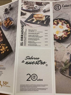 Menu photo 2 Cañas y Tapas Madrid, M