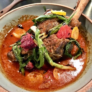 Nari - Gaeng Massaman Gae. Fork tender lamb shank in a sweet and savory massaman curry. - Thai Near Me - San Francisco, California Nari - Gaeng Massaman Gae. Fork tender lamb shank in a sweet and savory massaman curry. - Thai Near Me - San Francisco, California