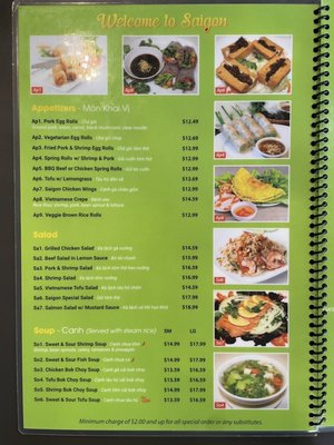 Menu photo 2 Saigon Restaurant Bakersfield, CA Menu photo 2 Saigon Restaurant Bakersfield, CA