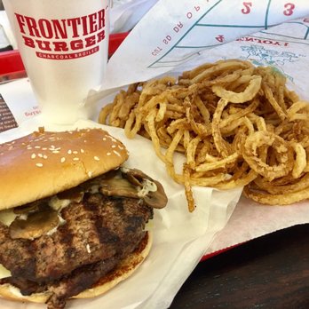 Frontier Burger - Mushroom swiss burger - Burgers Near Me - San Antonio, Texas Frontier Burger - Mushroom swiss burger - Burgers Near Me - San Antonio, Texas