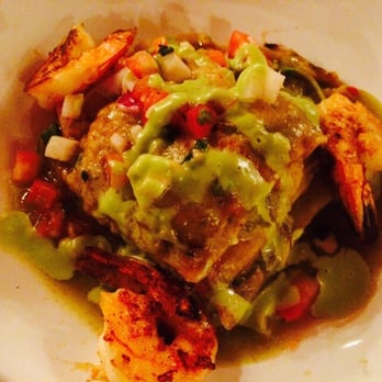 Rocking V Cafe - Deep dish enchilada with shrimp - New American Near Me - Kanab, Utah Rocking V Cafe - Deep dish enchilada with shrimp - New American Near Me - Kanab, Utah