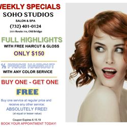 Soho Studios Salon - WEEKLY SPECIALS EVERY WEEK. CALL US TO FIND OUT WHATS GOING ON NEXT WEEK
