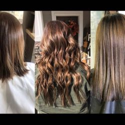 Lacey Mele - Before during after! 9 months of wearing extensions for this amazing growth!