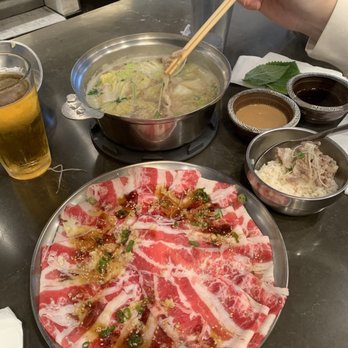 Mokkoji Shabu Shabu - Toro "Fatty Belly" large, pork broth - Hot Pot Near Me - Riverside, California
