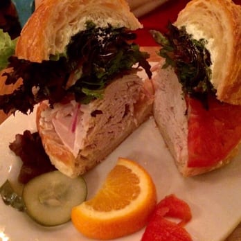 Five Loaves Cafe - Roasted Turkey sandwich with cranberry chutney on a croissant. HUGE! - Sandwiches Near Me - Summerville, South Carolina
