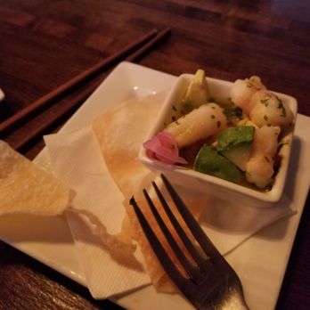 Fighting Fish - Shrimp ceviche, with slices of avocado mixed in. - Sushi Bars Near Me - Richmond, Virginia Fighting Fish - Shrimp ceviche, with slices of avocado mixed in. - Sushi Bars Near Me - Richmond, Virginia
