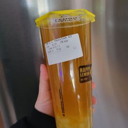 Happy Lemon - Passion fruit green tea with lychee jelly