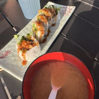 Sushi Plus - Miso Soup and Spider Roll - Japanese Near Me - Redwood City, California Sushi Plus - Miso Soup and Spider Roll - Japanese Near Me - Redwood City, California