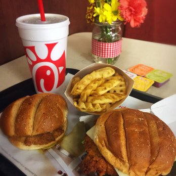Chick-fil-A - Spicy Deluxe Combo and Chick-Fil-A sandwich on wheat bun. - Fast Food Near Me - Foothill Ranch, California