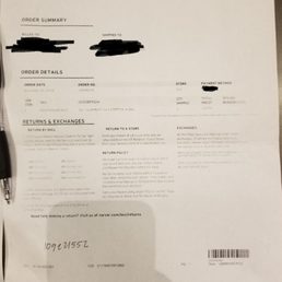 Denied a return on this because this receipt did not have a transaction number on it. NOTE It says instore returns are allowed. Denied a return on this because this receipt did not have a transaction number on it. NOTE It says instore returns are allowed.