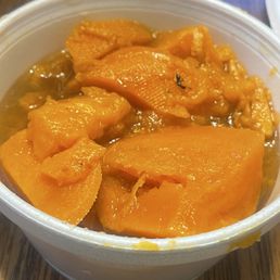The food was cold and this is what I found the moment I opened the lid(a black ant in the yams) The food was cold and this is what I found the moment I opened the lid(a black ant in the yams)