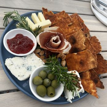 Old Westminster Winery - Cheese and charcuterie plate (gluten free crackers pictured) - Wineries Near Me - Westminster, Maryland
