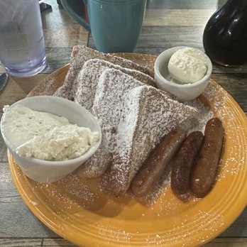 Long Island Cafe - French Toast & sausage links, whip on the side. - Breakfast & Brunch Near Me - Battle Creek, Michigan