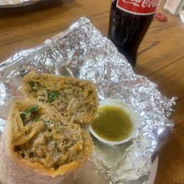 Chilé verde burrito, delicious!
