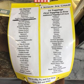 I Scream Ice Cream - Well, here's the menu - Ice Cream & Frozen Yogurt Near Me - Albuquerque, New Mexico I Scream Ice Cream - Well, here's the menu - Ice Cream & Frozen Yogurt Near Me - Albuquerque, New Mexico
