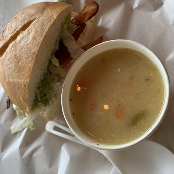 Village Baker - Chicken noodle and 1/2 sandwich combo - Pizza Near Me - West Jordan, Utah Village Baker - Chicken noodle and 1/2 sandwich combo - Pizza Near Me - West Jordan, Utah