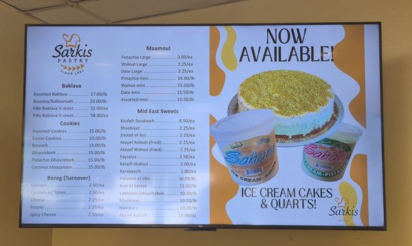 Menu photo 1 Sarkis Pastry Glendale, CA Menu photo 1 Sarkis Pastry Glendale, CA
