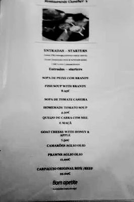 Menu photo 6 Gunther Olhão, 08