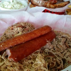 Low Carbo platter & 1/2 rack ribs with slaw & chips.