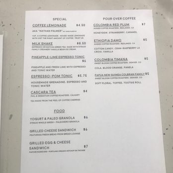 Highlight Coffee - Menu - Coffee & Tea Near Me - Pasadena, California