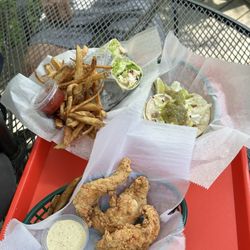 Ollie Grey's - Grilled chicken Caesar wrap, tacos, chicken tenders