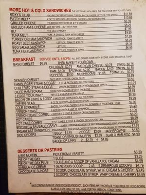 Menu photo 5 Roxy's Bar & Grill Seattle, WA